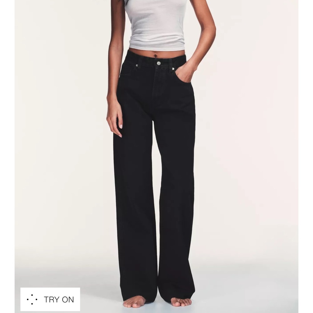 Zara Charcoal Full-Length Jeans